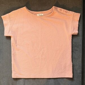 Peach Shirt with Button Detail